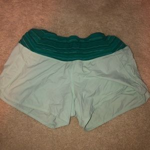 Mint lululemon shorts
